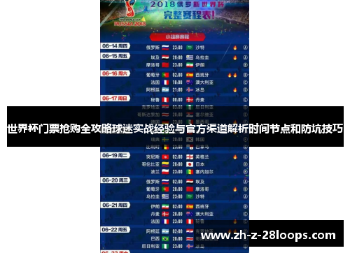 世界杯门票抢购全攻略球迷实战经验与官方渠道解析时间节点和防坑技巧